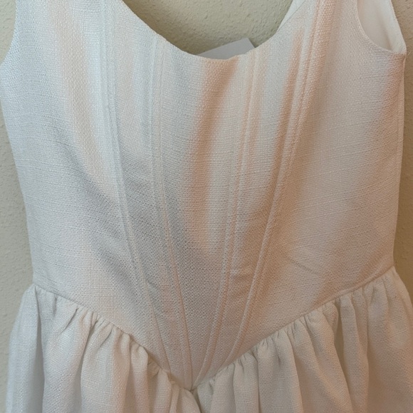White Sleeveless Corset Mini Dress - Picture 5 of 5